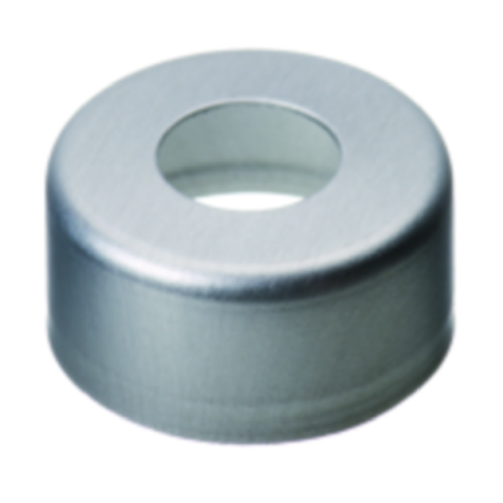 LLG-Aluminium Crimp Seals ND13, ready assembled and empty Crimp Caps ND13 | Colour: Silver