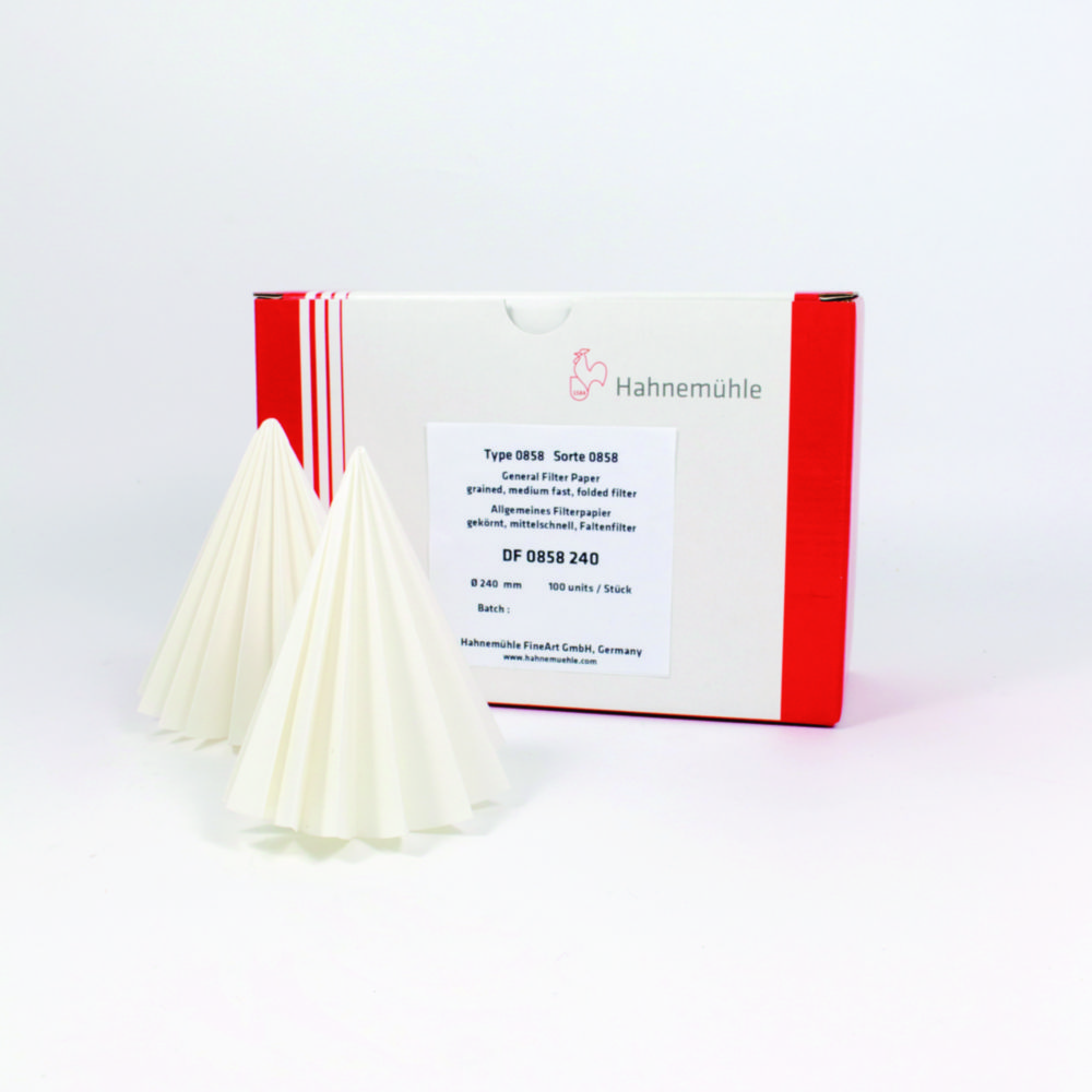 Filter Paper, for clarification, folded filters | Type: 0858