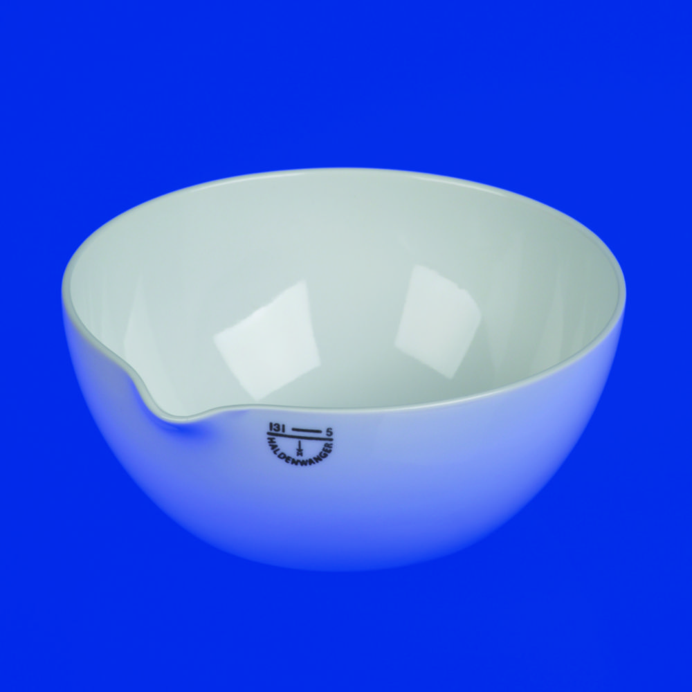 Evaporating basins, porcelain, with spout, round bottom | Nominal capacity: 150 ml