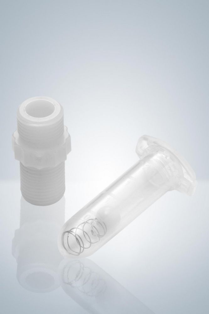 Suction valves for bottle-top dispensers and digital burettes | Material: Spring made of platin-iridium