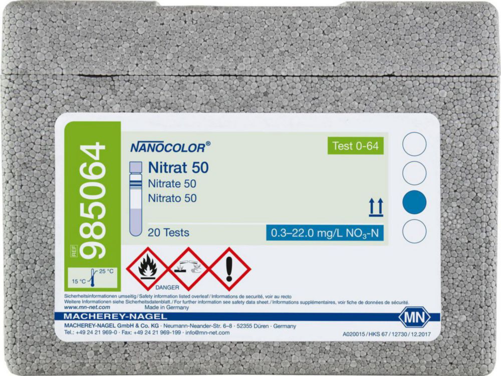 Rundküvettentests NANOCOLOR® Teil 2 | Beschreibung : Nitrat 50