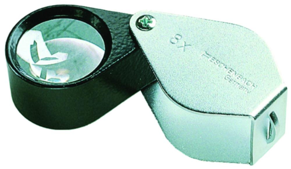 Precision folding magnifiers, metal | Lens mm: diam. 21