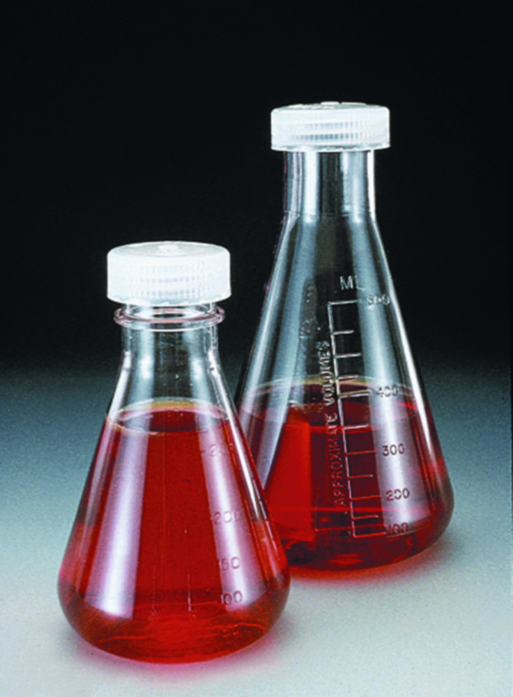 Erlenmeyer flasks Nalgene™, PC, with screw cap | Nominal capacity: 250 ml