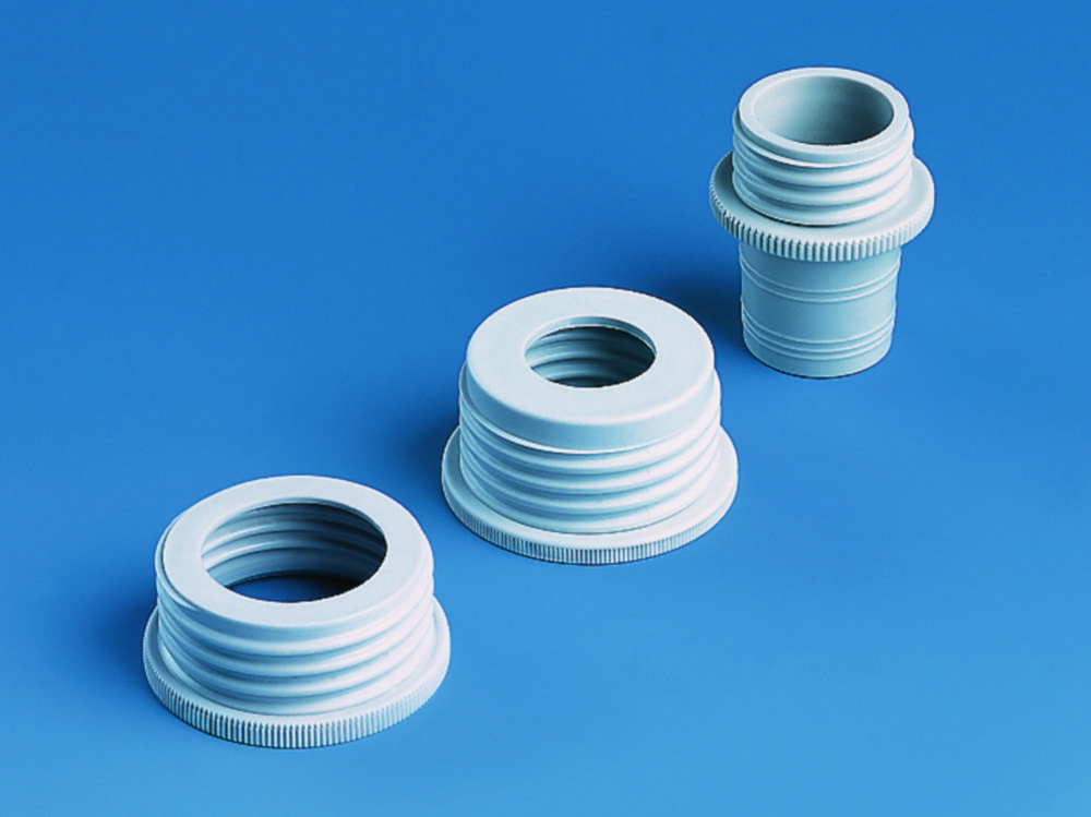 Bottle-thread adapters, PP and ETFE | Thread outside: GL 32