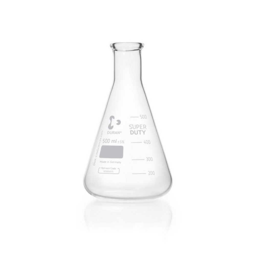 Erlenmeyer flasks, DURAN® Super Duty, narrow neck | Nominal capacity: 500 ml