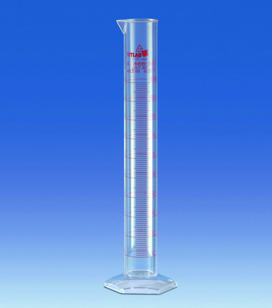 Graduated cylinders, PMP, Class A, tall form | Nominal capacity: 10 ml