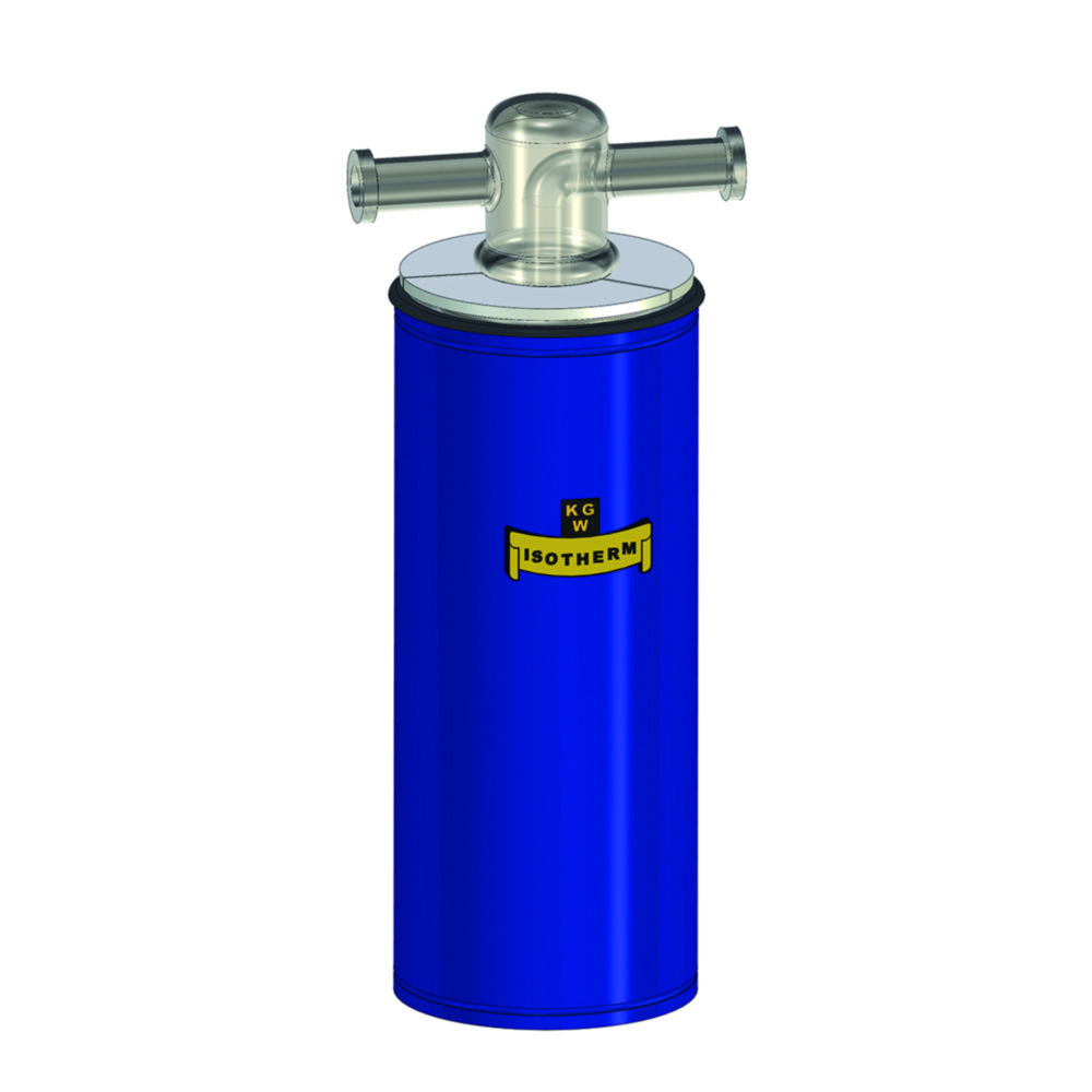Kühlfallen mit Dewargefäß, Borosilikatglas 3.3, einteilig, Standardausführung mit KF NW Vakuum-Kleinflansch