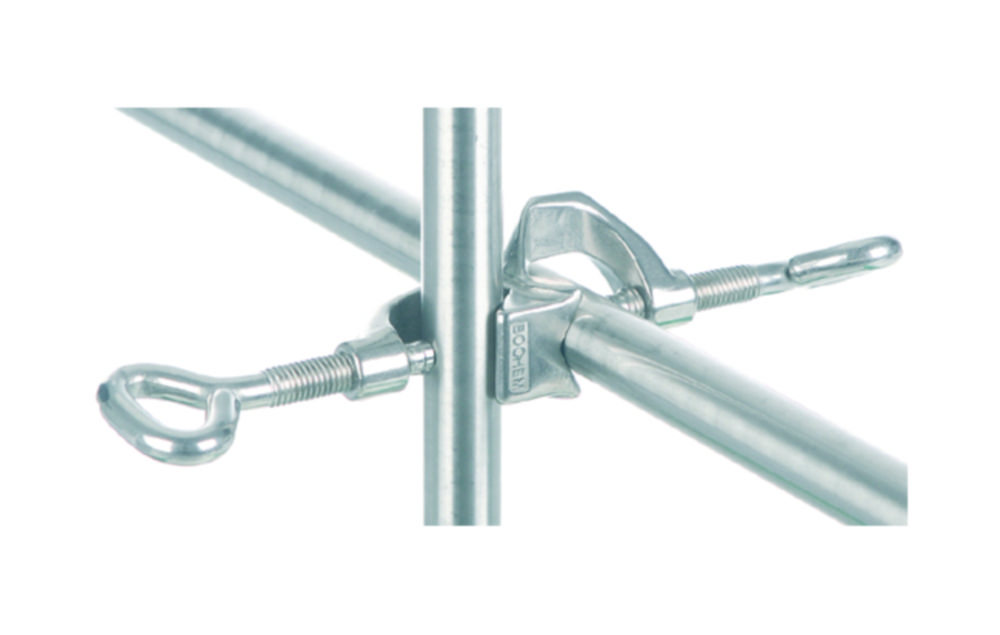 Double cross bosshead, 18/10 steel, angles 90° and 180° | Max. Ø rod: 16.5 mm