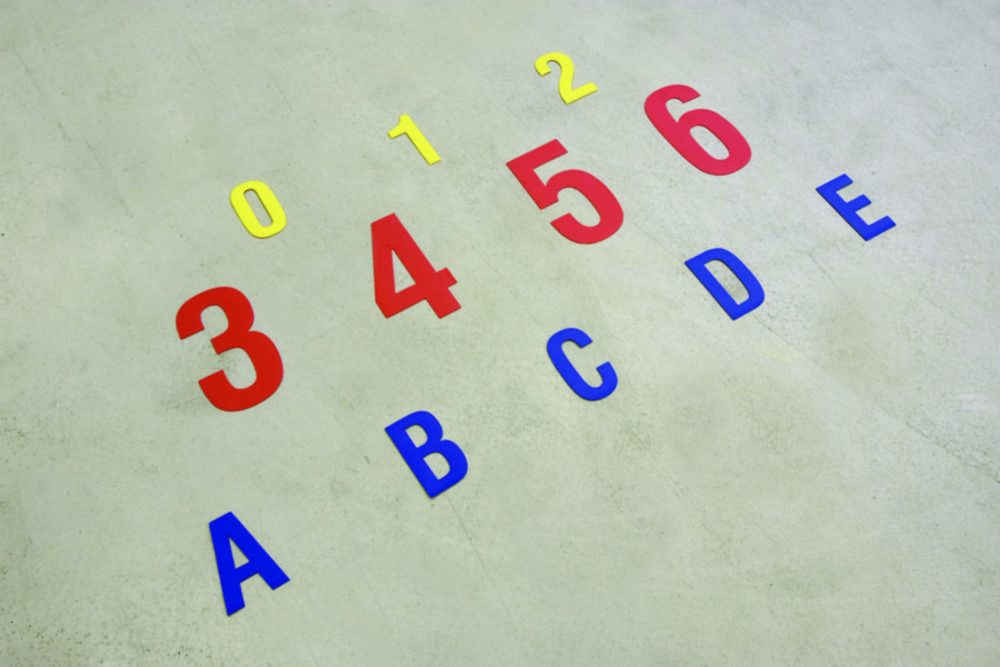 Floor markings DuraStripe® Supreme V, Letters | Colour: Red