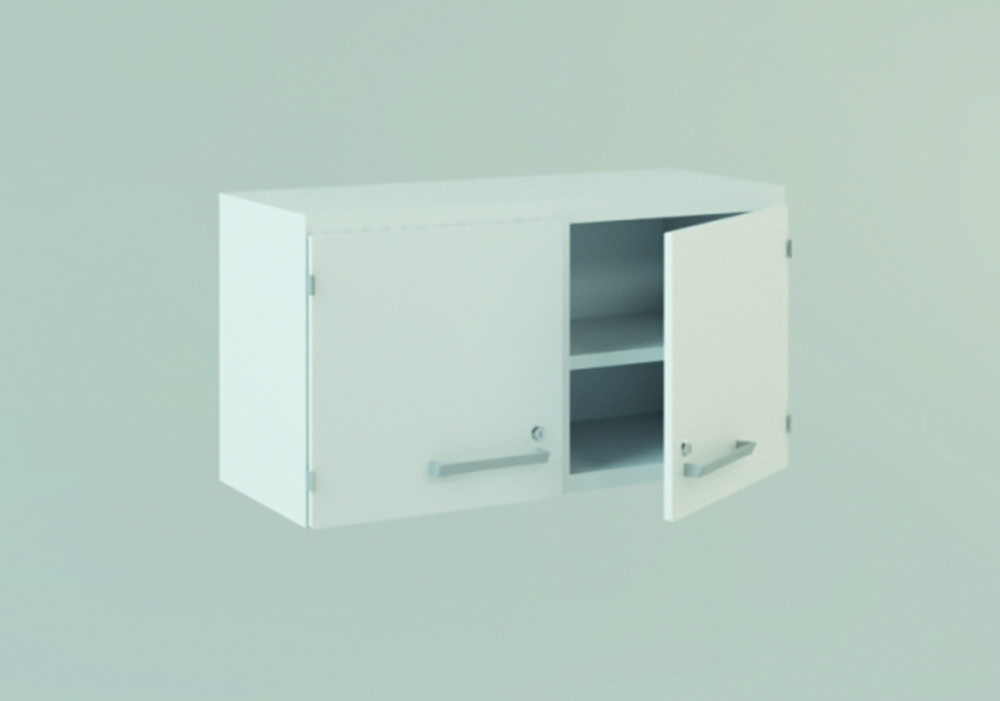 Wall-mounted cabinet | Description: 2 sliding glass doors, 1 shelf