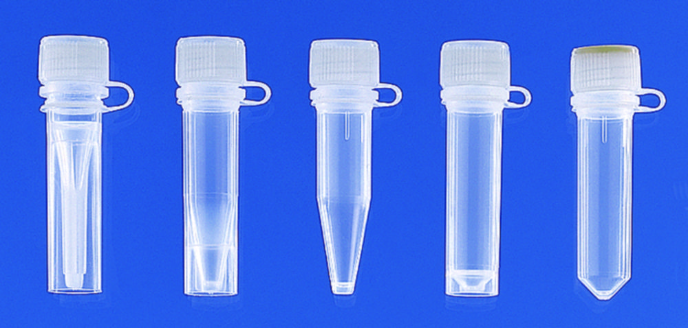 Micro tubes, PP, with attached screw cap, PE, with sealing cone | Nominal capacity: 2.0 ml
