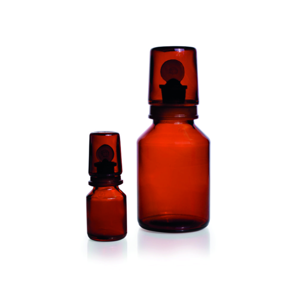 Acid cap bottles, DURAN®, amber glass | Nominal capacity: 250 ml