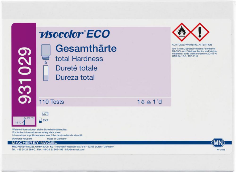 Test kits, VISOCOLOR®ECO for water analysis | Type: Total hardness