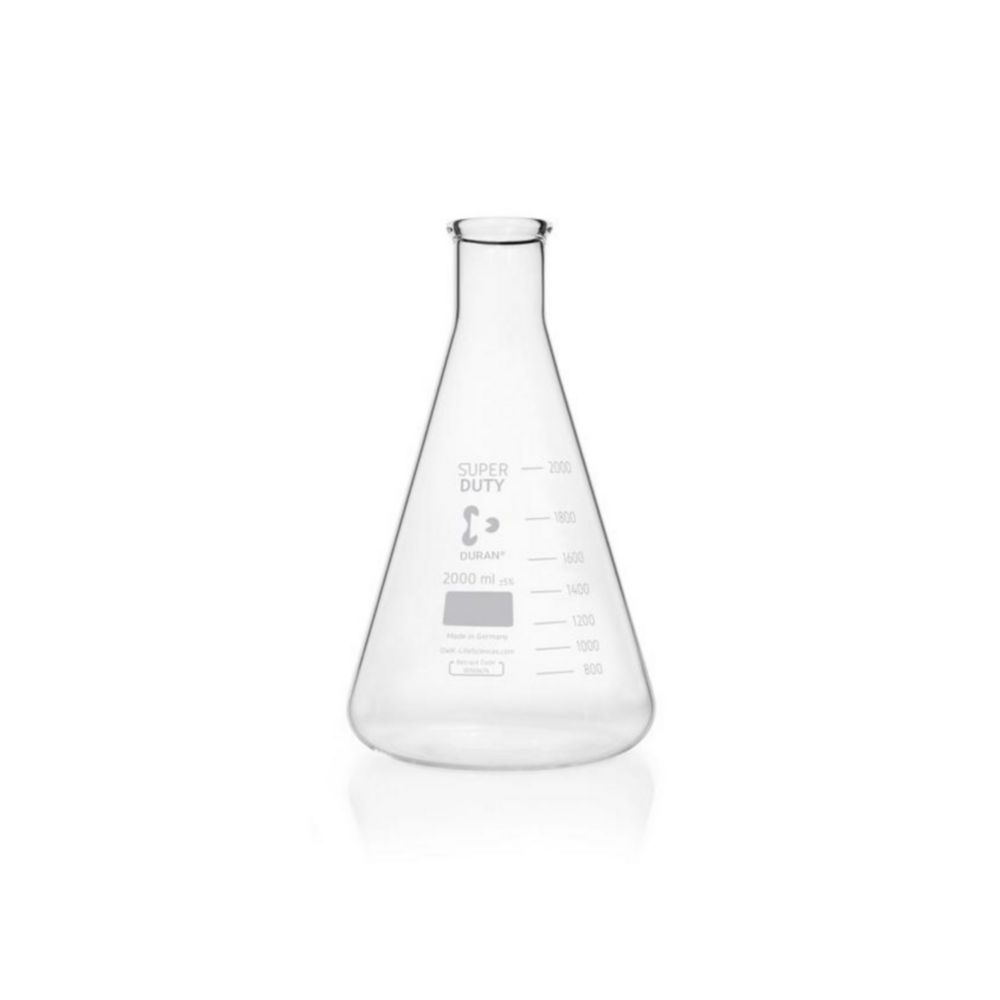 Erlenmeyer flasks, DURAN® Super Duty, narrow neck | Nominal capacity: 2000 ml