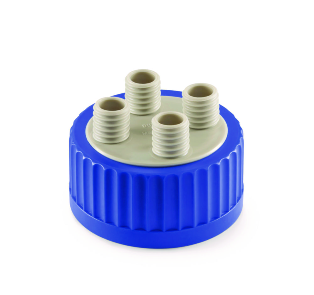 Connection system for wide-mouth bottles GLS 80® | Description: Screw cap with four ports (GL 18)