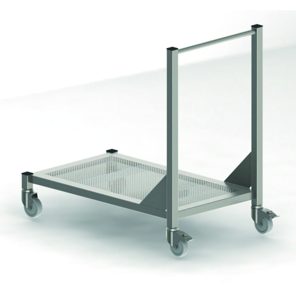 Cleanroom Transport Trolley | Description: with 2 smooth shelves