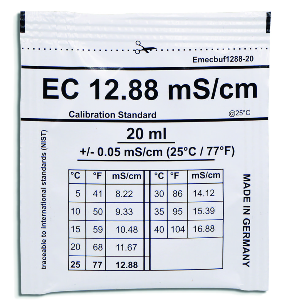 Conductivity calibration solutions | Type: 12,88 mS/cm