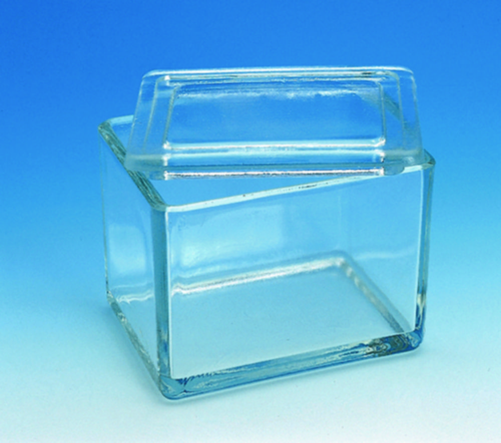Färbekasten, Kalk-Soda-Glas | Abmessungen (BxTxH): 105 x 85 x 80 mm