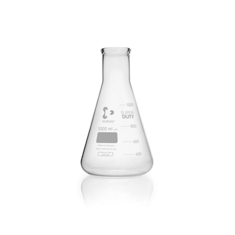 Erlenmeyer flasks DURAN® Super Duty, wide neck | Nominal capacity: 1000 ml