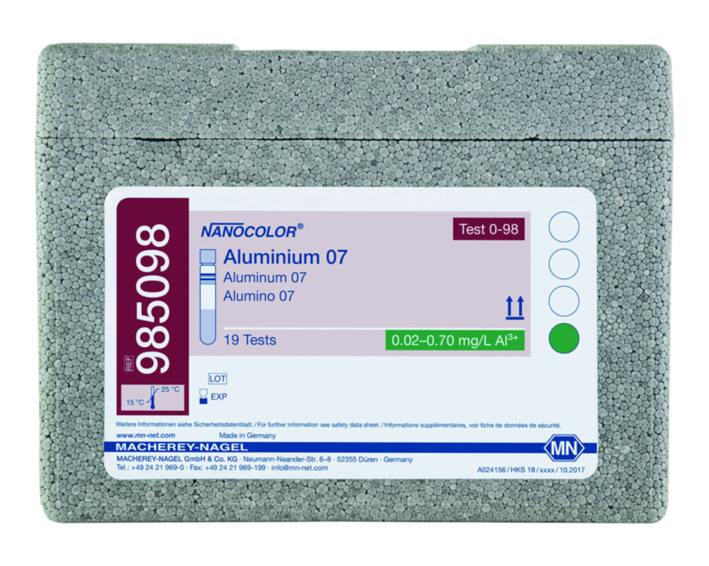Tube tests NANOCOLOR® Aluminium | Description: Aluminium 07