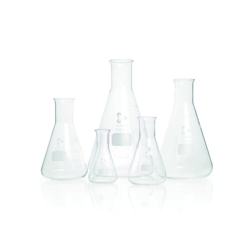 Erlenmeyer flasks, narrow neck, DURAN® | Nominal capacity: 200 ml