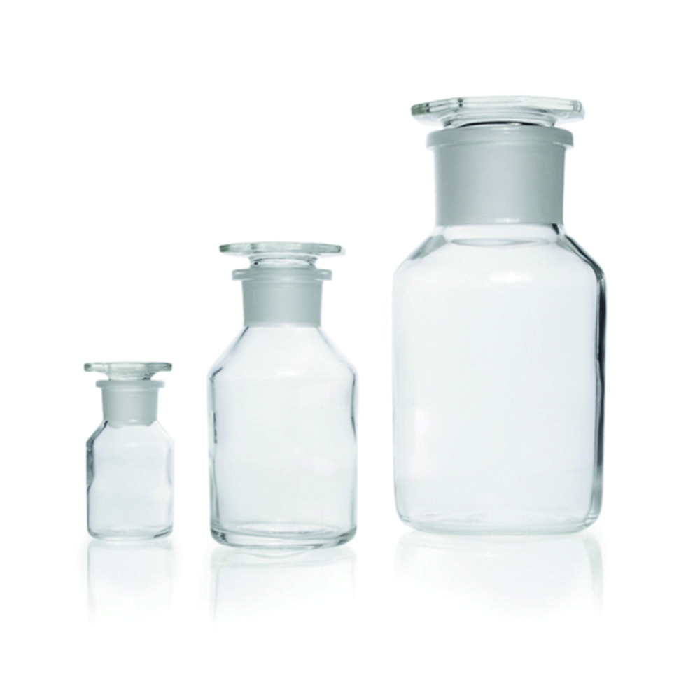 Steilbrust-Weithalsstandflaschen, Kalk-Soda-Glas | Nennvolumen: 100 ml