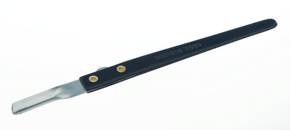 Vibro spatula with adjusting knob, 18/10 stainless steel | Dimensions spatula (WxL): 12 x 50 mm