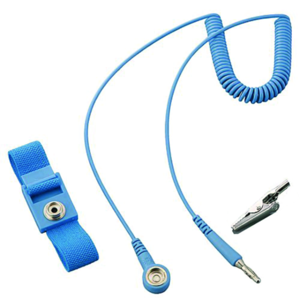 ESD-Handgelenkbänder ASPURE, mit Spiralkabel | Kabel m: 3