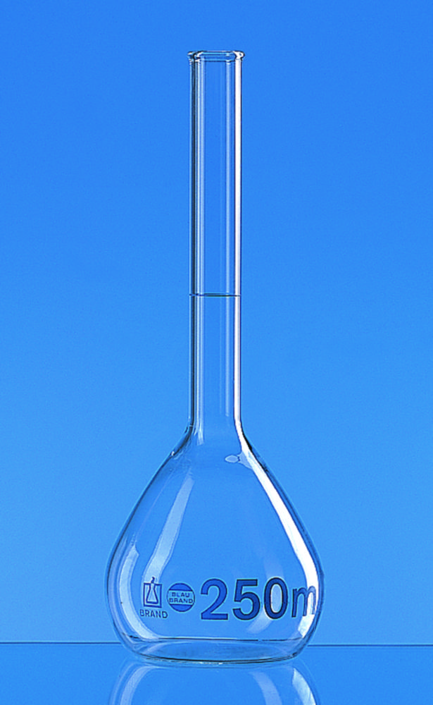 Volumetric flasks, boro 3.3, class A, with beaded rim, incl. DAkkS calibration certificate | Nominal capacity: 1000 ml