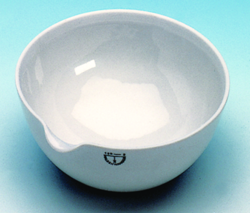 Abdampfschalen, Porzellan, mit Ausguss und Rundboden, halbtief | Nennvolumen: 115 ml