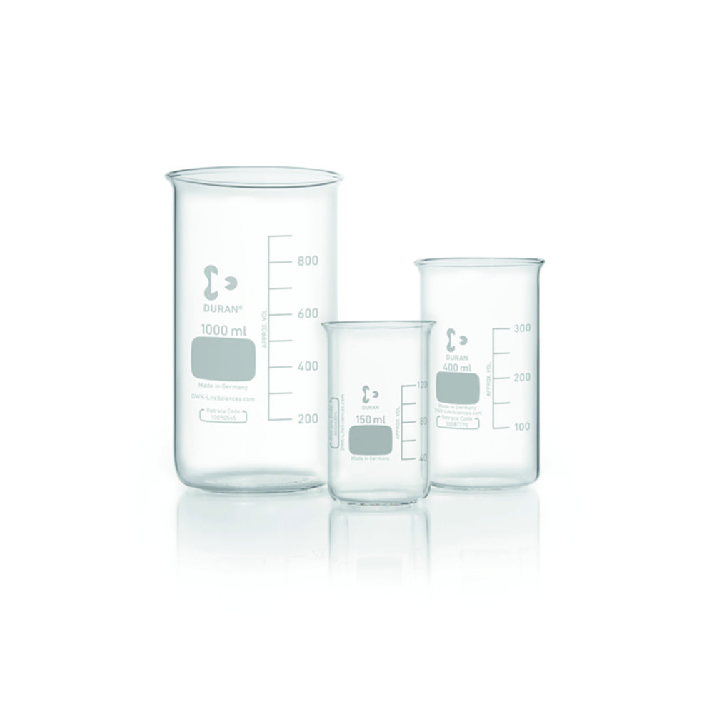 Beakers glass, DURAN®, tall form, without spout | Nominal capacity: 100 ml