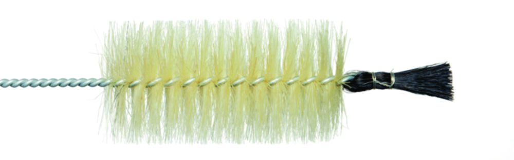 Bottle brushes with head bundle, bristles bleached