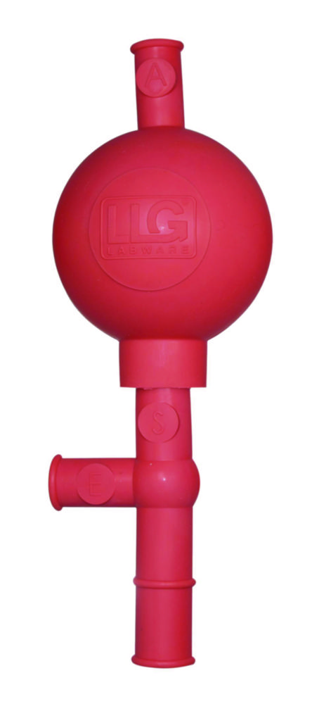 LLG-Safety pipette bulb, rubber, red | Type: LLG-Safety pipette bulb, universal