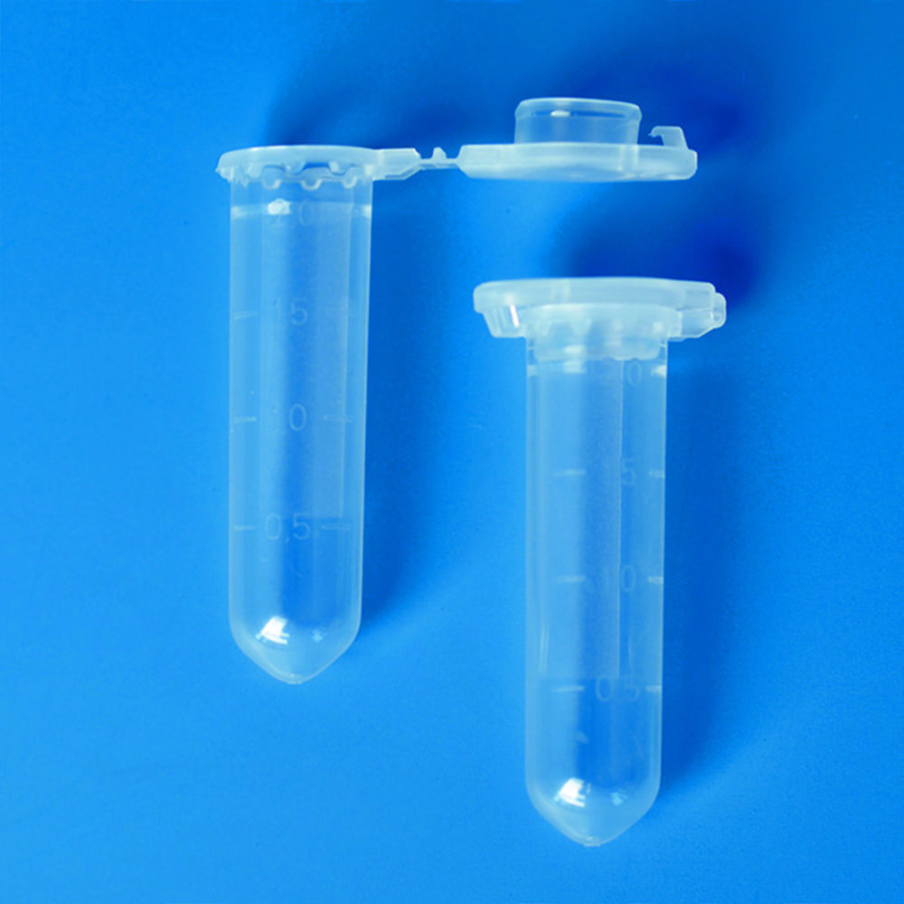 Microcentrifuge tubes, PP, with lid locking | Nominal capacity: 2.0 ml
