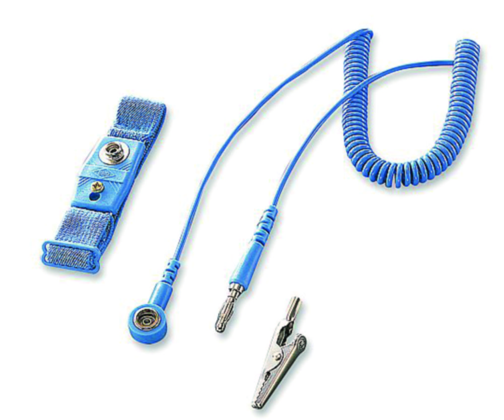 ESD-Handgelenkbänder ASPURE, mit Spiralkabel | Kabel m: 1,8