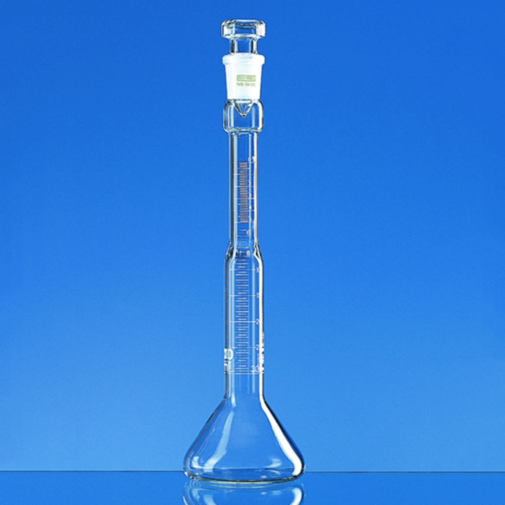 Volumetric flasks for determination of oil content, Silberbrand, Borosilicate glass 3.3 | Nominal capacity: 100 ml