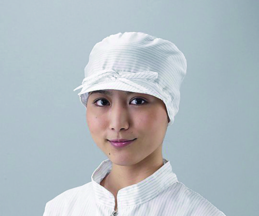 Caps ASPURE, for cleanroom, Polyester | Colour: white