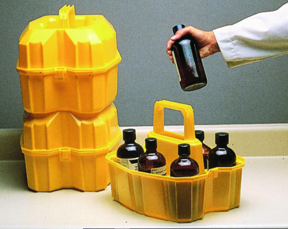 Sicherheitstragebehälter mit Abdeckung Nalgene™, LDPE | Für Flaschen: 500 ml