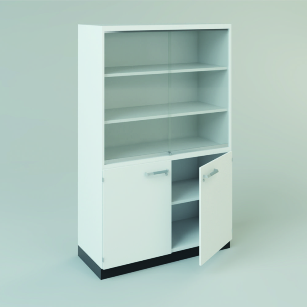 Wall-mounted cabinet | Description: 2 sliding glass doors, 1 shelf