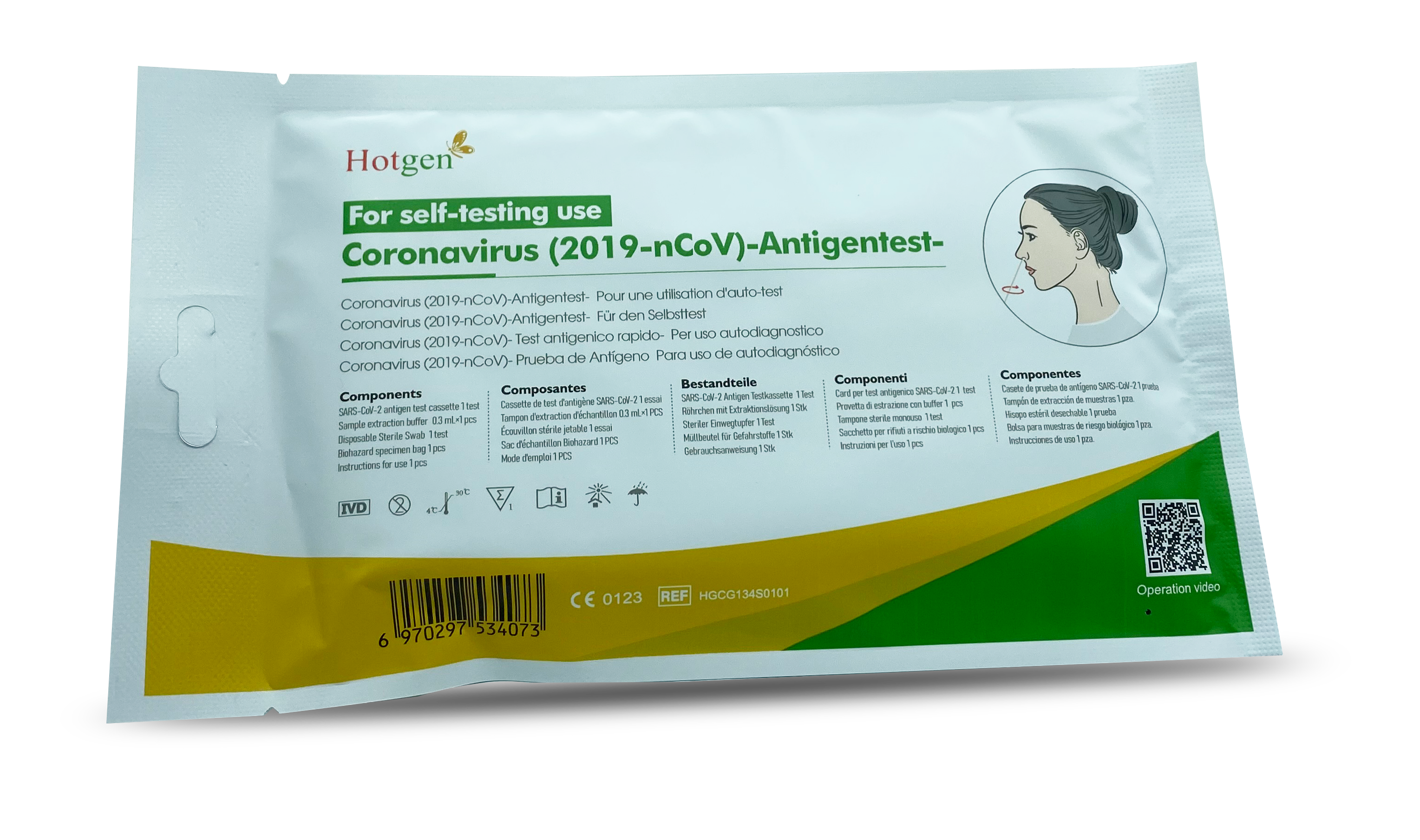 Hotgen Coronavirus 2019-nCoV Selbsttest mit CE0123