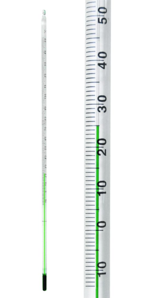 LLG-General-purpose thermometers, green filling | Measuring range °C: -10 ... 250