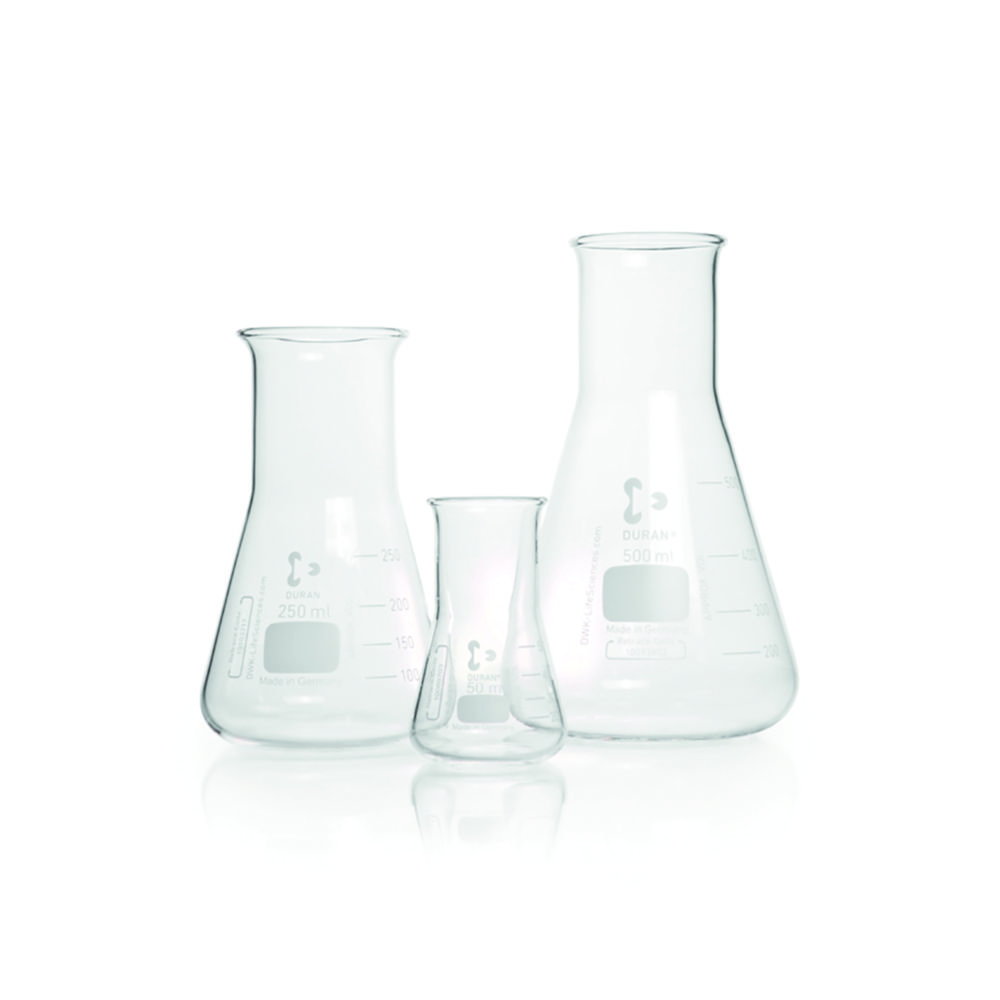 Erlenmeyer flasks, DURAN®, wide neck | Nominal capacity: 25 ml