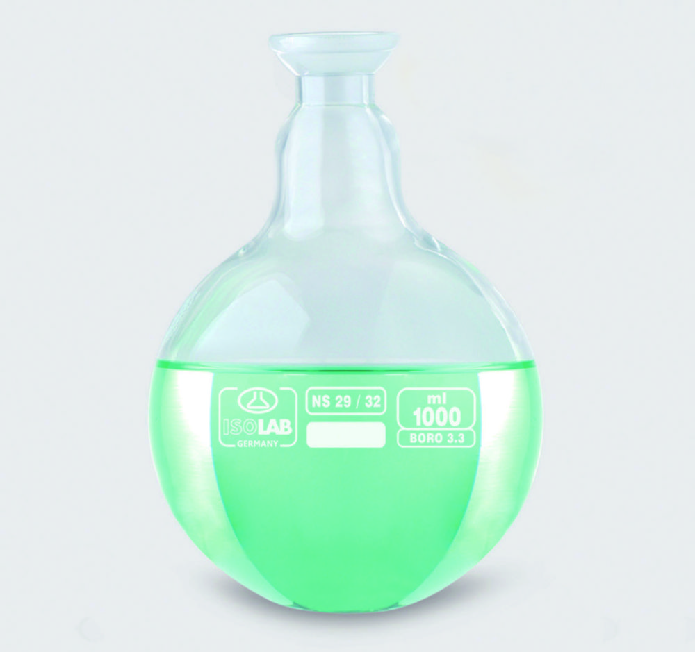 Receiving flasks, with spherical ground glass joint, borosilicate glass 3.3 | Nominal capacity ml: 1000