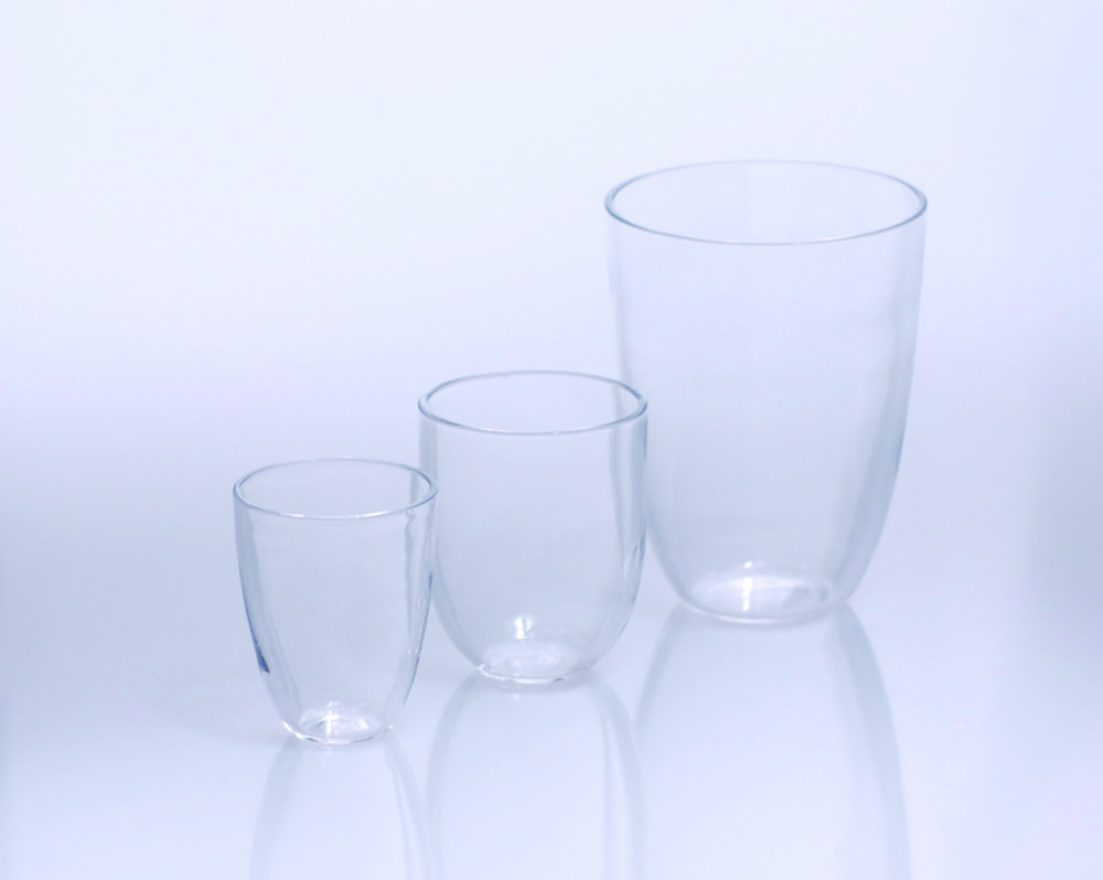 Crucibles, quartz glass, tall form | Nominal capacity: 120 ml