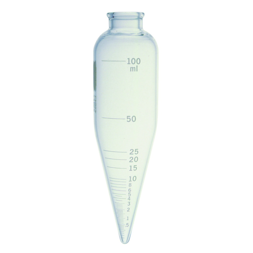 ASTM-Zentrifugengläser für Öle, unten konisch, Borosilikatglas 3.3 | Typ: 6" kurzer Kegel, Öl