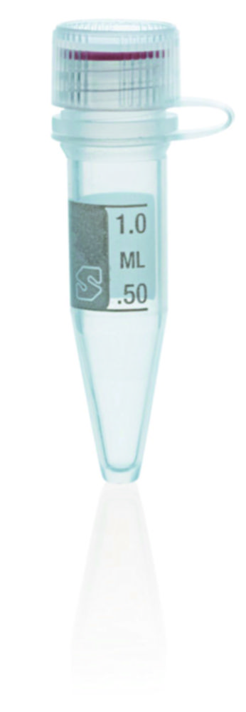Micro tubes, PP, with attached screw cap, PE, with silicone seal | Nominal capacity: 1.5 ml
