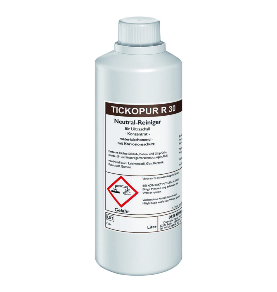 Concentrates for ultrasonic baths TICKOPUR R 30 | Capacity l: 1