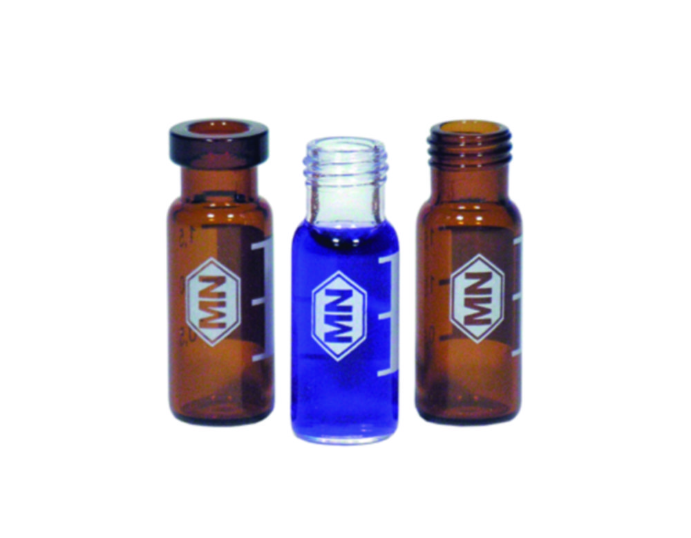 Crimp top vials and crimp caps N 11 as combi packs | Description: Combipack N 11-1 HP, clear + N 11 N 20 TB/oA coloured aluminium caps and red silicone / white PTFE seals