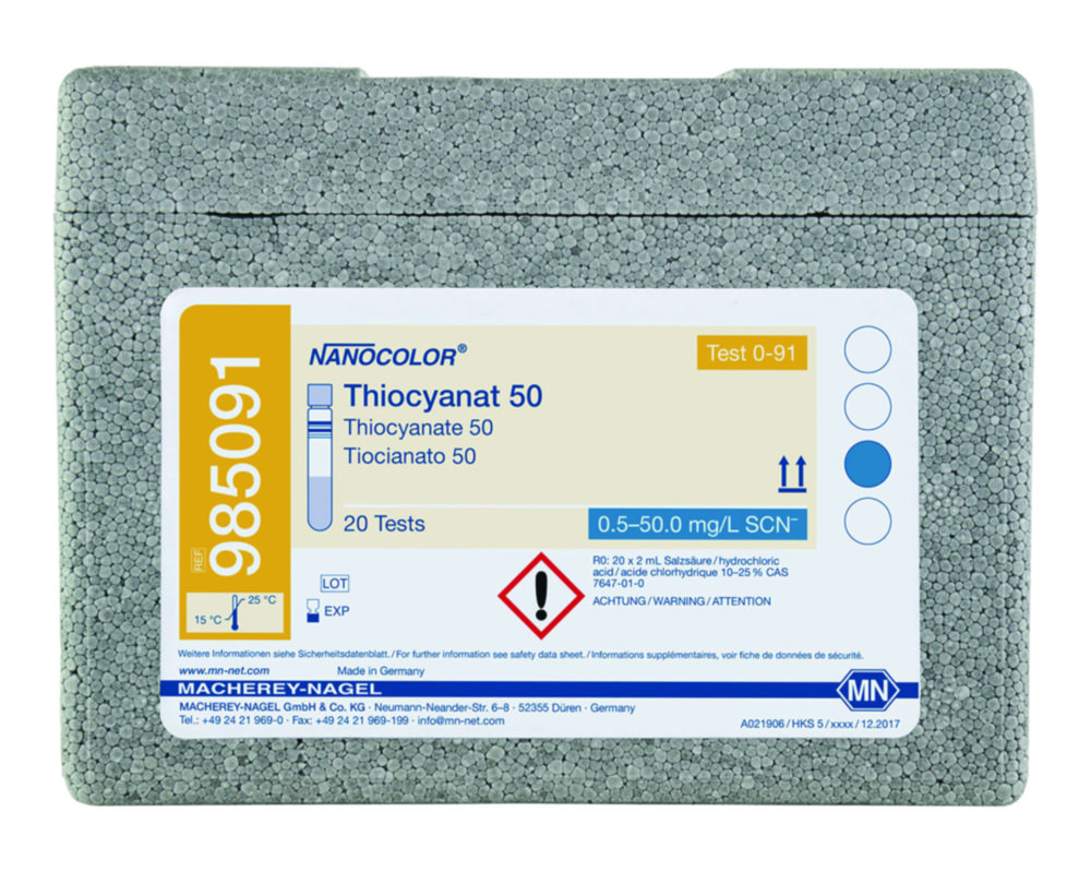 Rundküvettentests NANOCOLOR® Teil 2 | Beschreibung : Thiocyanat 50