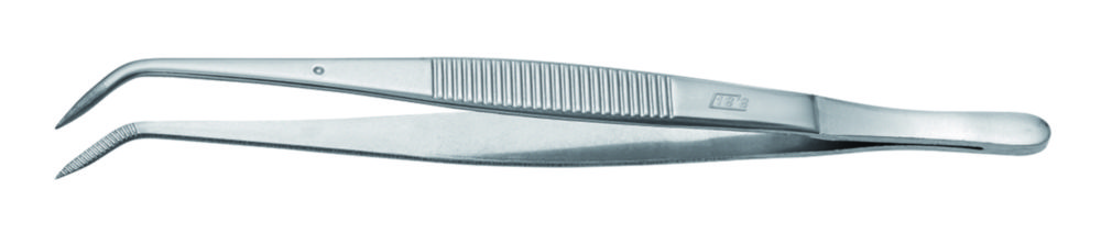 Forceps, curved end, stainless steel | Version: Curved